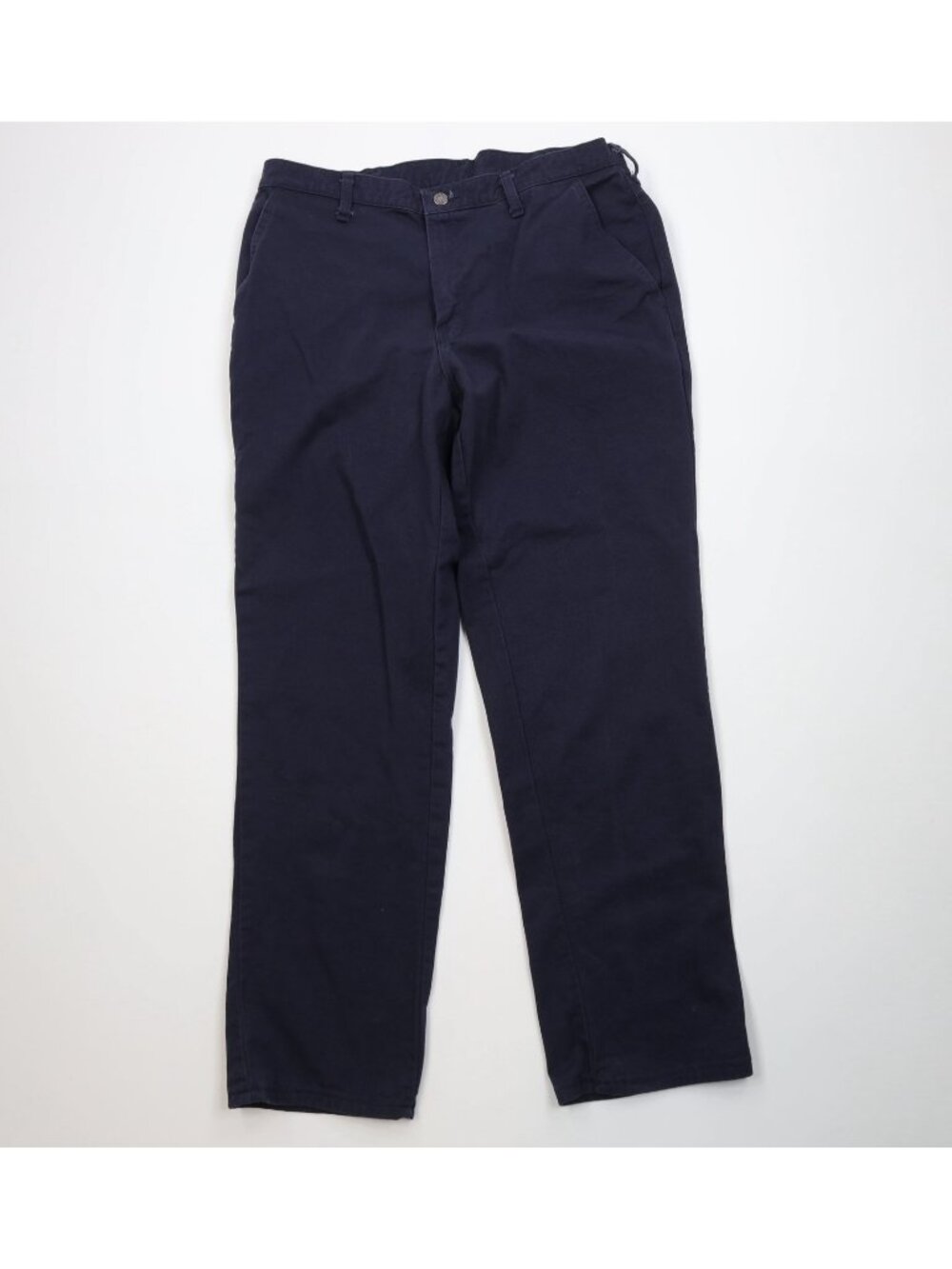 Bulwark FR Mens 36x33 Faded Fire Flame Resistant Workwear Chino Pants Navy Blue